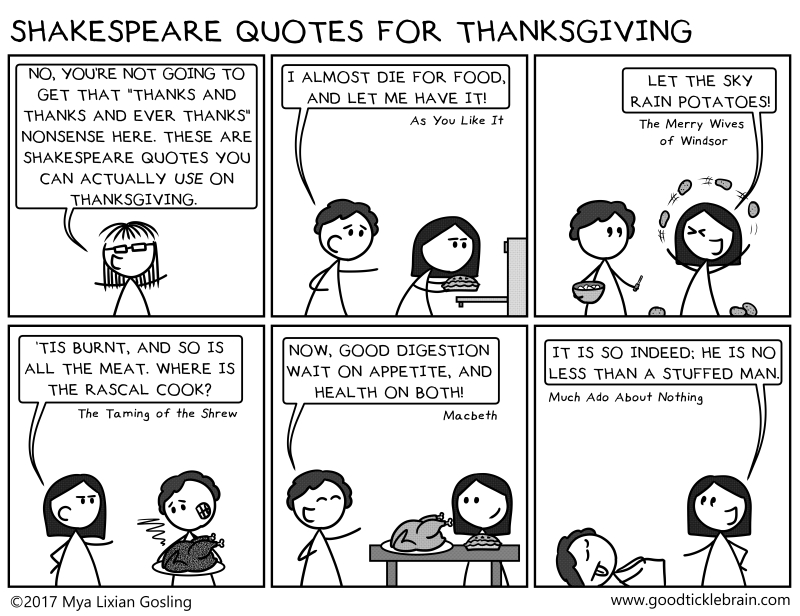 Shakespeare Quotes For Thanksgiving — Good Tickle Brain